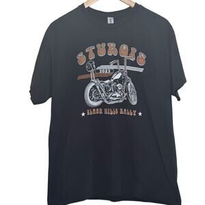 2023 Sturgis Black Hills Rally Size Large Black T-Shirt Bike Week